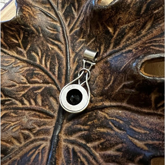 Nice heavy Deep Chocolate Brown Smoky Quartz Sterling Silver Pendant - Picture 4 of 6